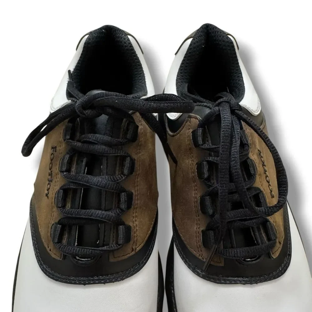 FootJoy White, Brown and Black Golf Sneakers Mens Size 9.5